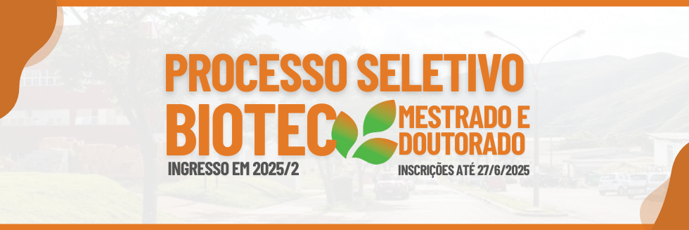 Processo seletivo BIOTEC 2025/2
