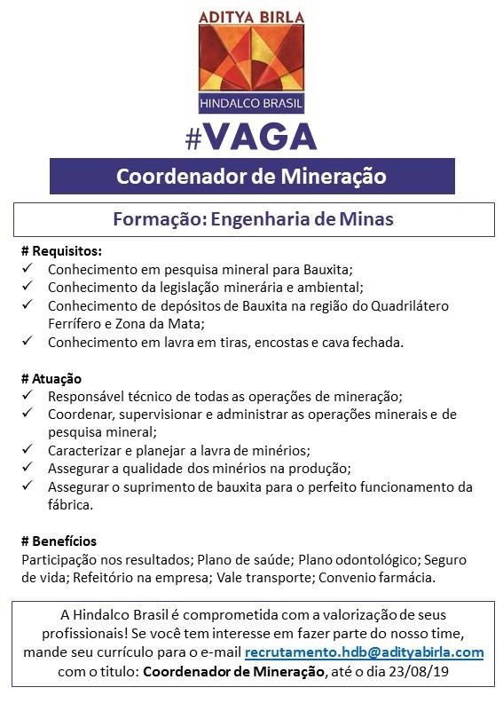 Vaga Engenheiro de Minas